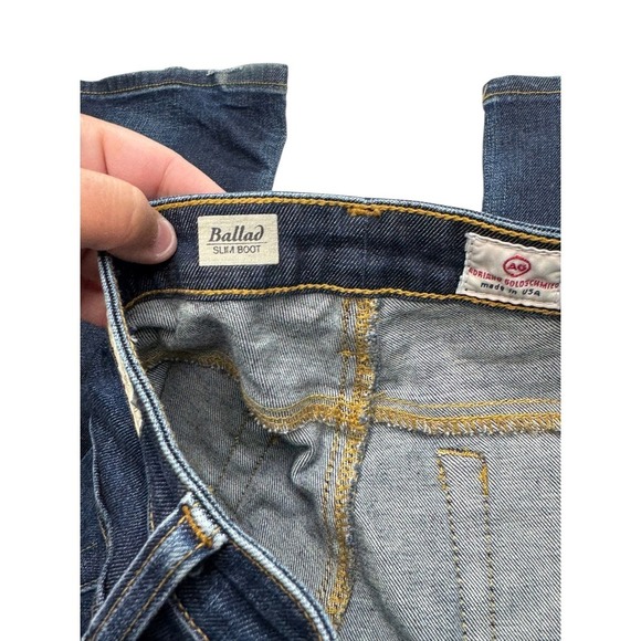 AG Adriano Goldschmied Women's Ballad Slim Boot Jeans Distressed 27R Stretch - Picture 5 of 7